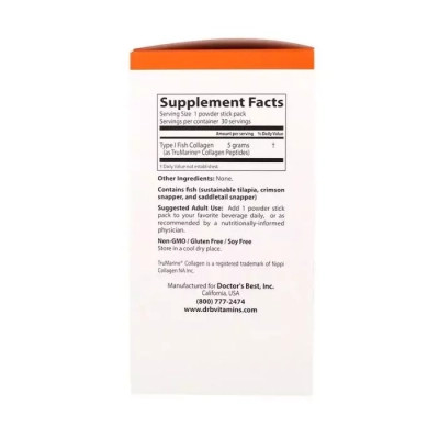 Жирные кислоты Doctor's Best Рыбий Коллаген, Fish Collagen, 30 пакетиков (DRB-00418) Винница - изображение 2