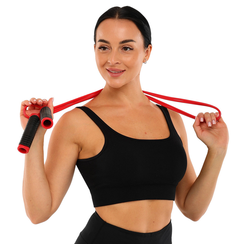 Скакалка LiveUp LP8286 2,75 м кольору в асортименті Вишневе - фото 8