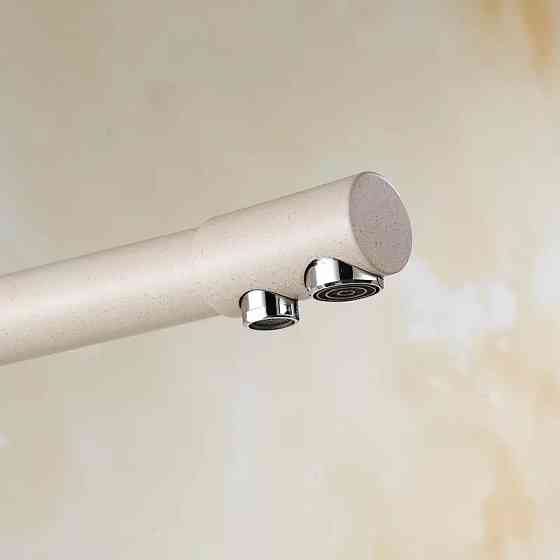 Змішувач для кухні WanFan , для гарячої і холодної води, 2 види подачі води матовий Бежевий Кам'янець-Подільський