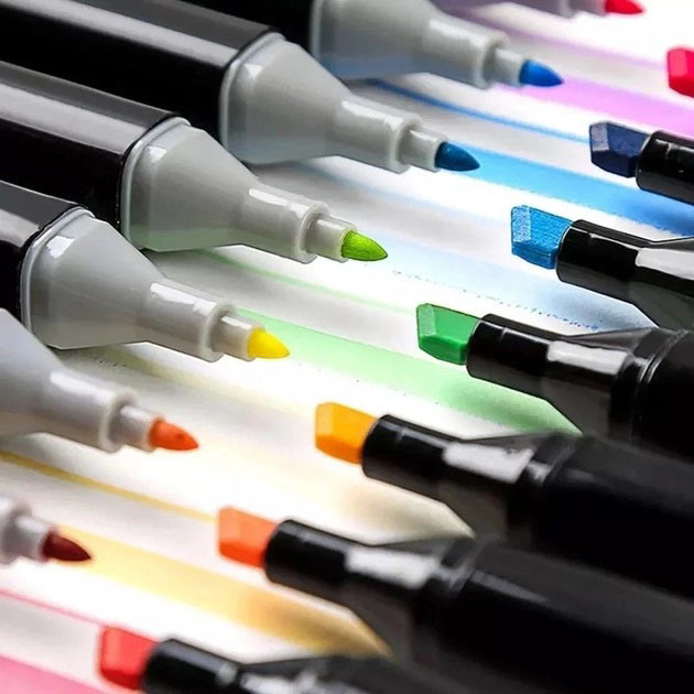 Набор маркеров в черной сумке 120, Набор профессиональных маркеров для рисования, Маркеры спиртовые PT-16 Львов - изображение 3