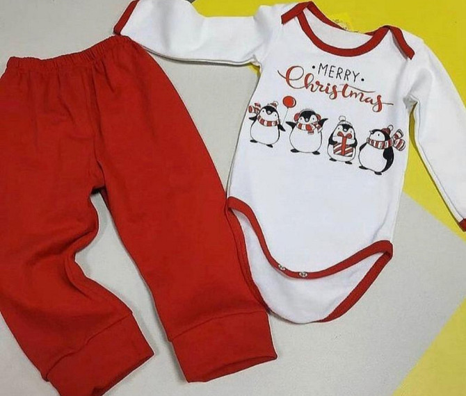 Костюм новогодний с шапочкой Merry Christmas 9мес 74см Киев - изображение 1
