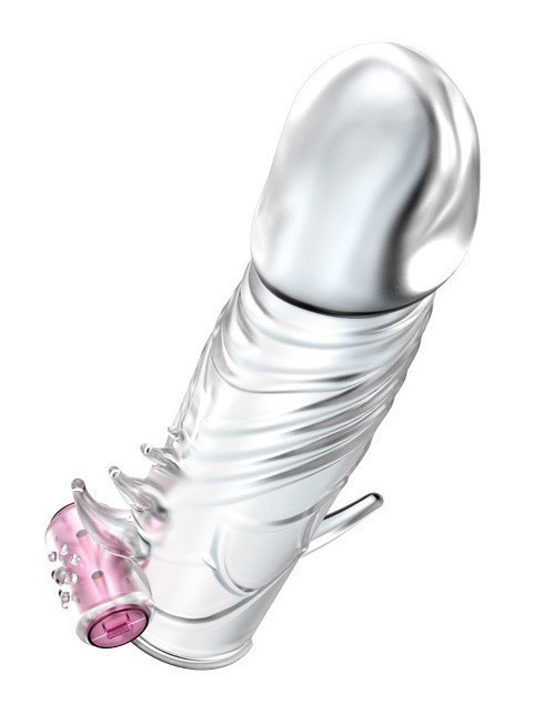 Насадка на член - Penis Sleeve With Vibration, 13 см Sex Aura Київ - фото 9