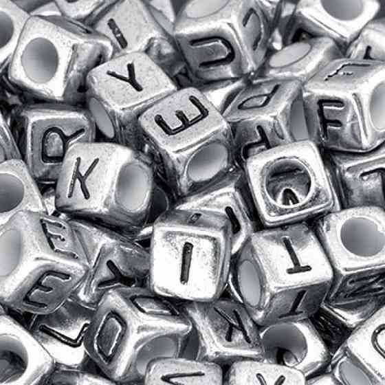 Декоративні намистинки для творчості Алфавіт Кубики Dom Busin УТ000004425 в упаковці 130 шт Вінниця