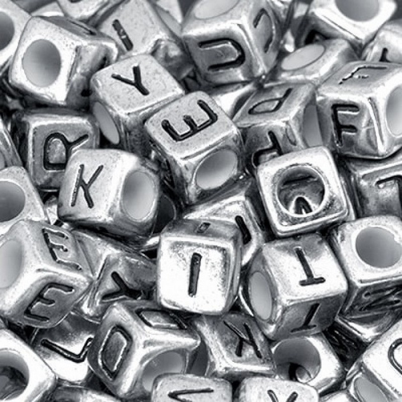 Декоративні намистинки для творчості Алфавіт Кубики Dom Busin УТ000004425 в упаковці 130 шт Вінниця - фото 4