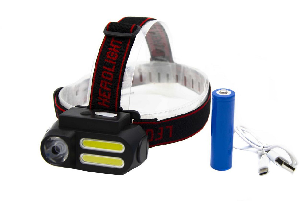 Налобний ліхтар Bailong BL-611, Акк.18650, LED+COB, MicroUSB Дніпро - фото 3