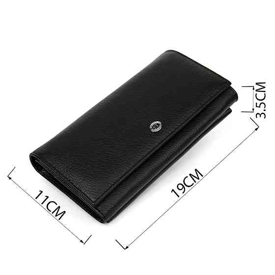 Добротный женский кошелек ST Leather 19375 Черный Киев