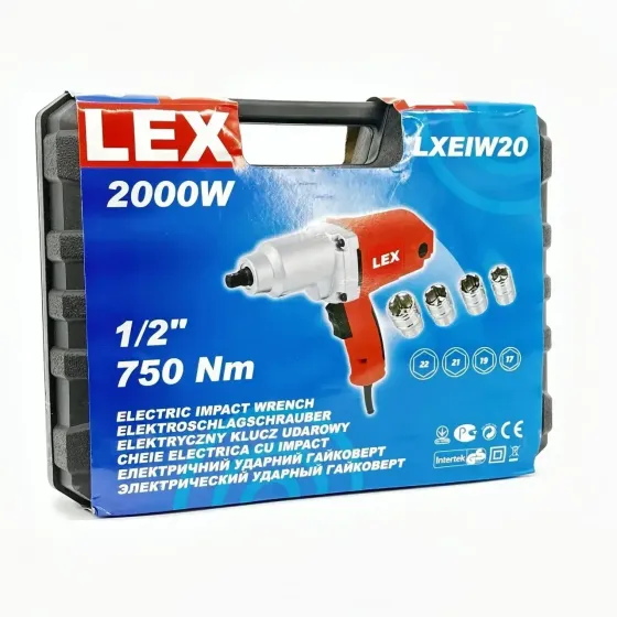 Гайковерт LEX LXEIW20 – 2000 Вт, 750 Нм, 2200 об/хв, 1/2", Чехія Львів