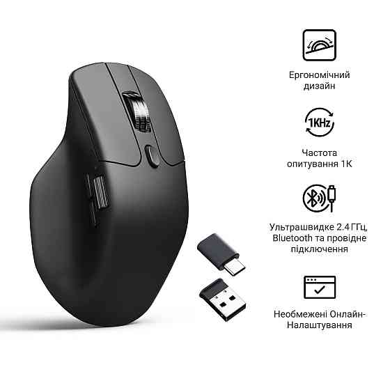 Миша бездротова Keychron M6S WL Black (M6S-A72) ( 21158 ) Харьков