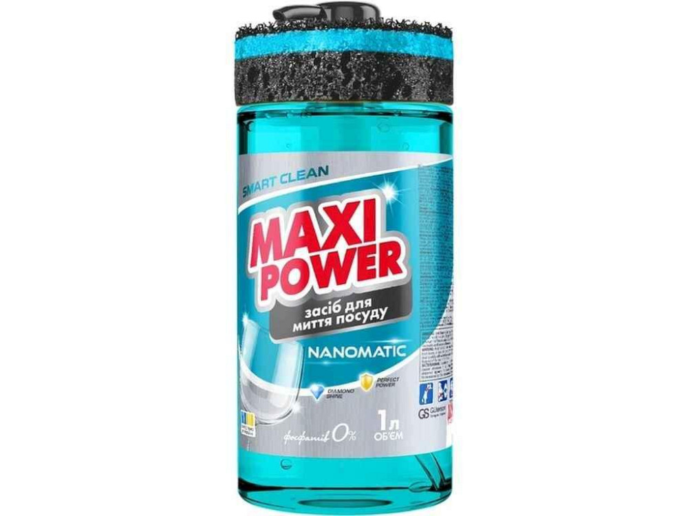 Засіб для миття посуду 1л (дозаторгубка) Nanomatic ТМ MAXI POWER Київ - фото 1