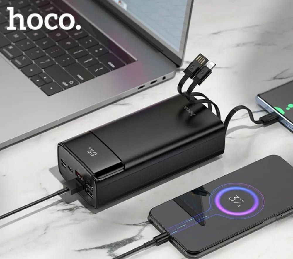 Повербанк Hoco DB89B 30000mAh 22.5W кабелі дисплей ліхтарик. Харків - фото 2