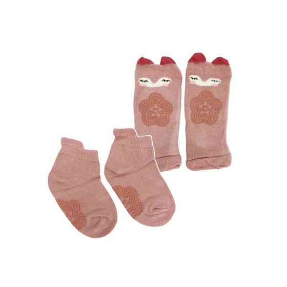 Дитячий набір наколінники і шкарпетки "Кіт" MGZ-0649(Pink) Вінниця