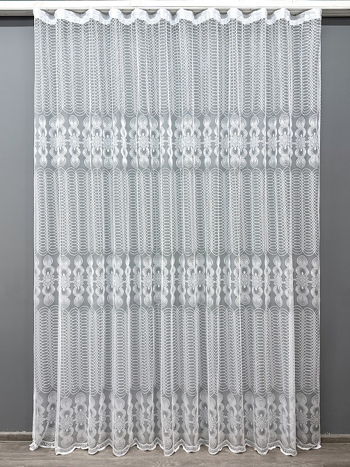 Тюль жаккард, цвет белый 1608т Киев - изображение 7