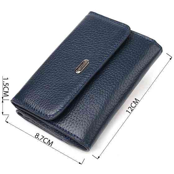 Практичный кошелек для женщин из натуральной кожи флотар CANPELLINI 21593 Синий Киев