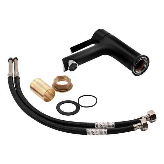 Змішувач для раковини Qtap Grand QTGRABCR001F (k35), одноважільний, низький, Chrome/Black Харків
