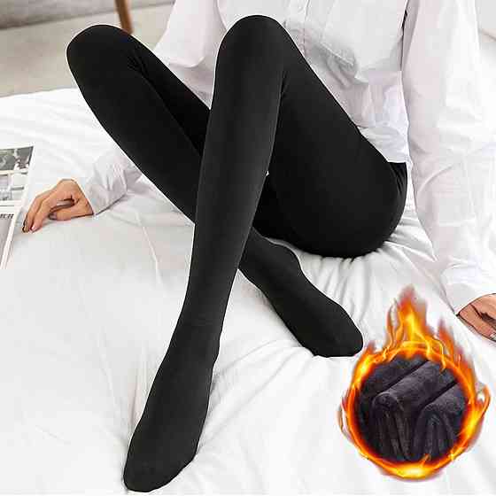 Колготы теплые на меху с имитацией капрона, размер XL-6XL / Женские утепленные колготки Киев