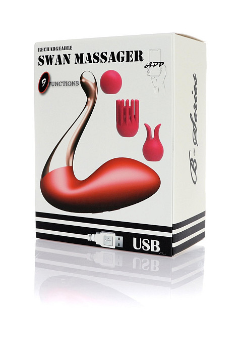 Вібростимулятор Swan massager, interchangeable heads - USB 9 Functions / APP Mobile Sex Aura Київ - фото 10
