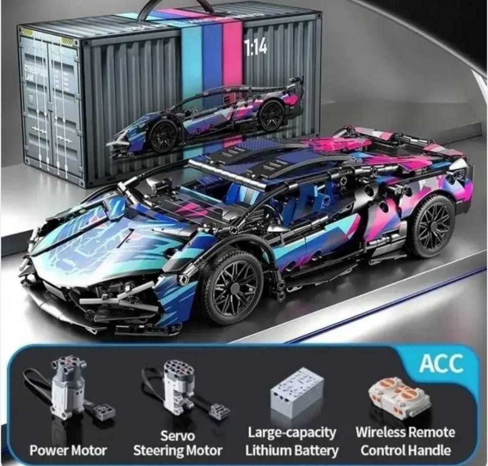 Конструктор LEGO, машинка на пульте управления + подсветка Porsche 911. Харьков - изображение 1