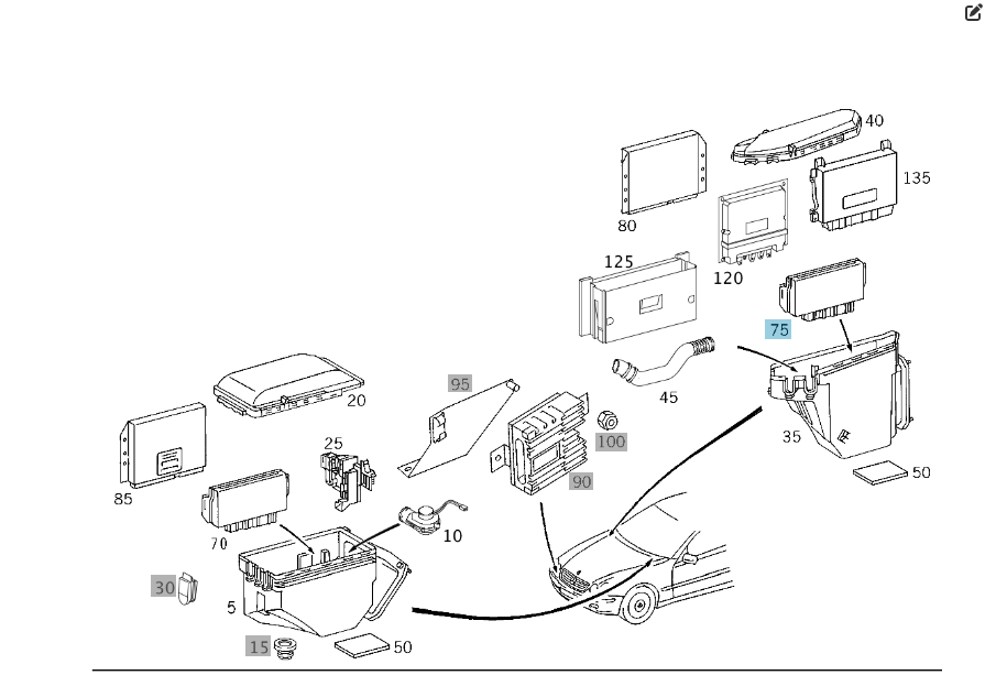 Mercedes-Benz  A0325458332 Блок SAM передній правий CL C215 S-Class W220 Одесса - изображение 5
