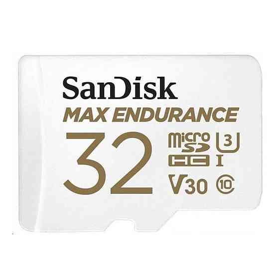 microSDHC (UHS-1 U3) SanDisk Max Endurance 32Gb class 10 V30 (100Mb/s) (adapterSD) Київ