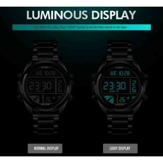 Наручний чоловічий годинник Skmei 1448 Indigo Чорний Київ