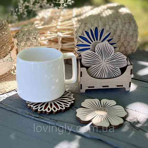 Набір подарунковий: чашка, крем-мед, свічка, чай у дерев’яному боксі Ірпінь