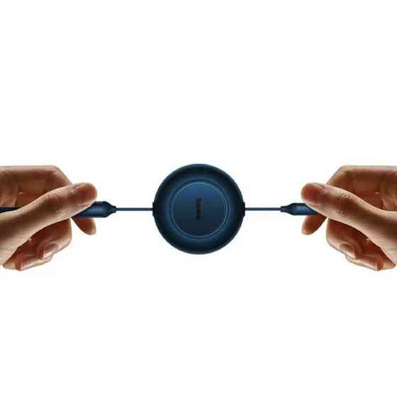 Кабель Baseus Bright Mirror 2 Series Retractable 3-in-1 Fast Charging  Data Cable USB to M+L+C 66W 1.1m Blue Київ