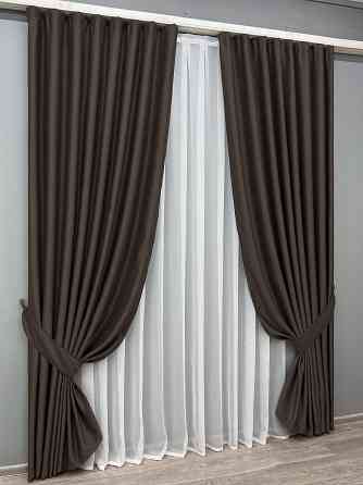 Комплект готовых штор VR-Textil Bagema Rvs № 2076ш Венге 200х270 см 2 шт (32-451) Киев
