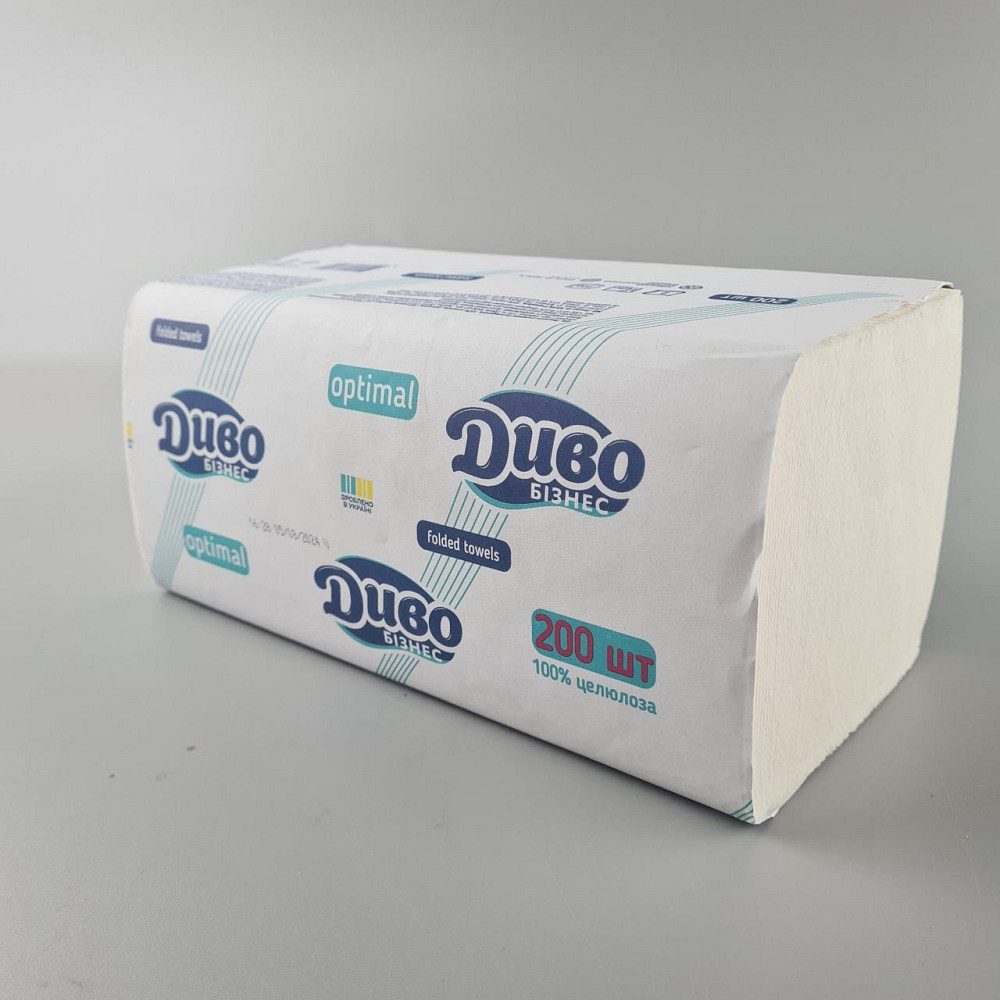 Полотенце бумажное v-складка белое(200листов) SoffiPro Optimal (1 пачка) Харьков - изображение 1