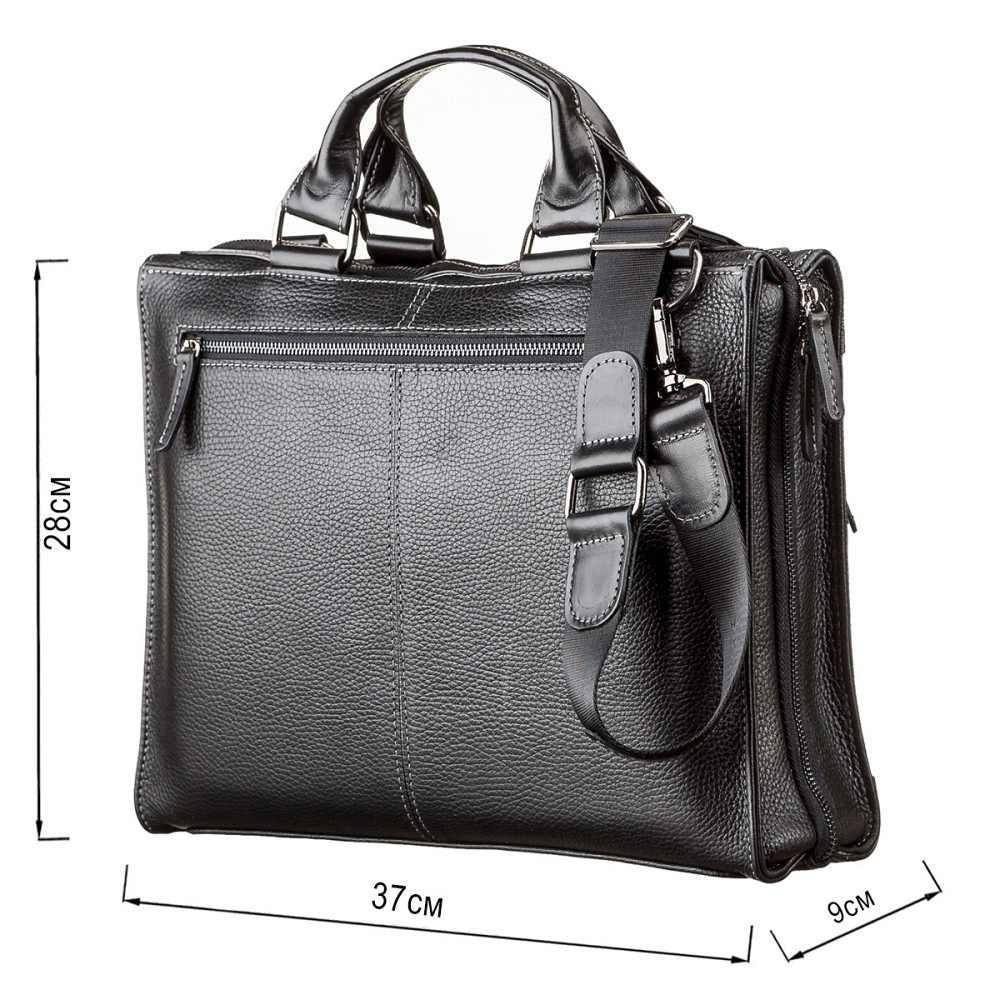 Сумка чоловіча шкіряна Чорна (SHVIGEL) Київ - фото 14