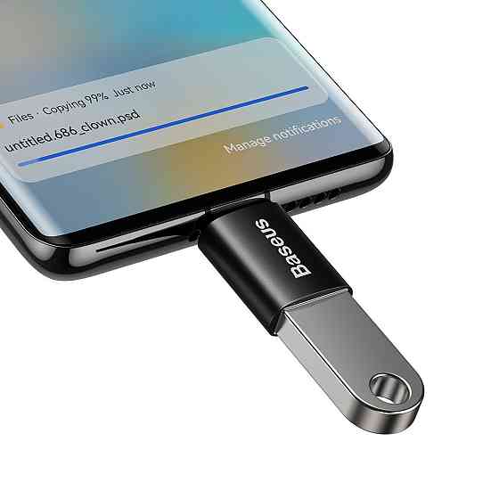 Перехідник Baseus Ingenuity Mini OTG Type-C to USB-A 3.1 ZJQ000001 (Чорний) Николаев