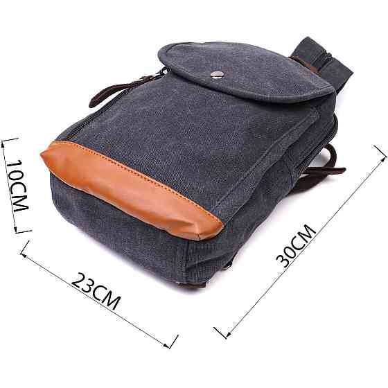 Рюкзак для чоловіків із щільного текстилю Vintage 22182 Чорний Київ