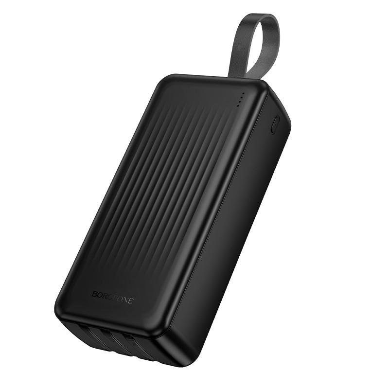 Внешний аккумулятор BOROFONE BJ79B Clever power bank with 3 cables (30000mAh) Black Киев - изображение 1