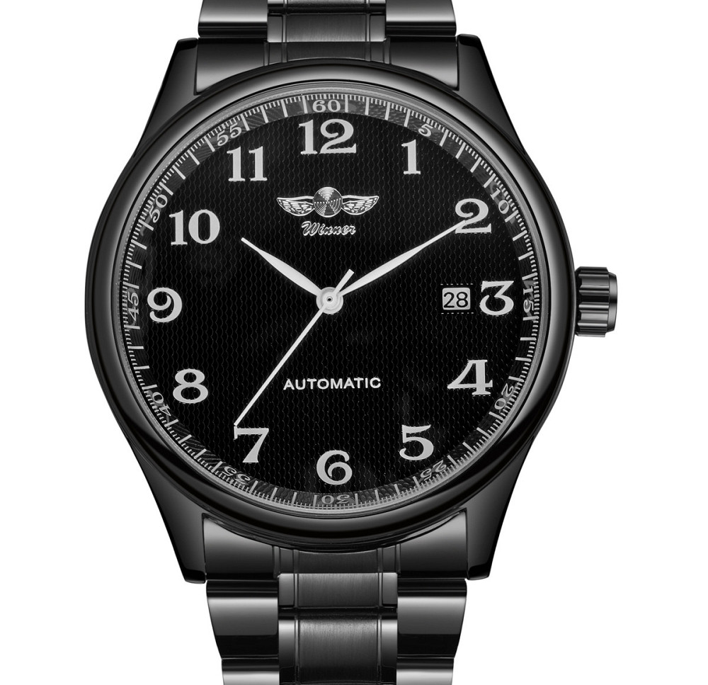 Часы мужские механические Winner Handsome Elastic Black (2 ремешка) Киев - изображение 11