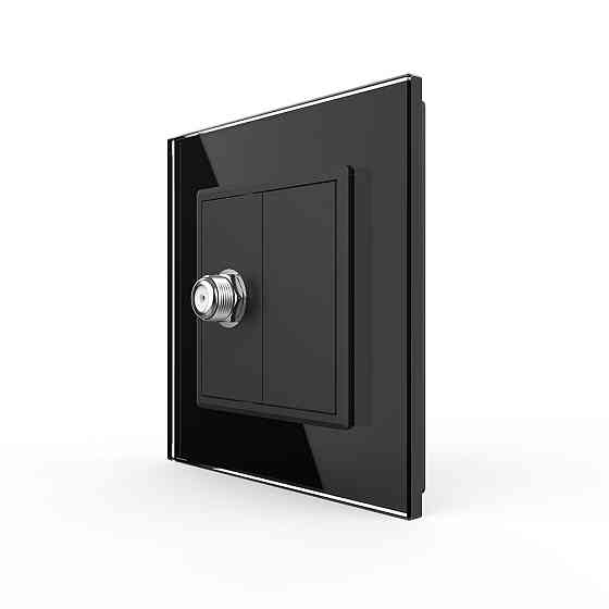 LIVOLO Розетка супутникова SAT LIVOLO чорна матова скло Коломыя