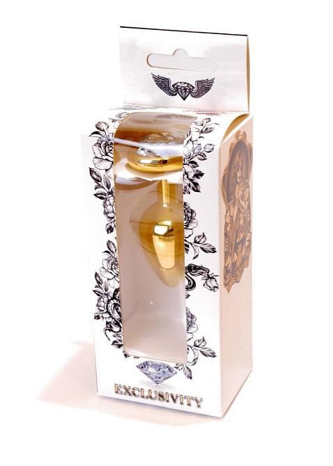 Анальна пробка - Jewellery Gold Heart Plug Clear Sex Aura Київ - фото 8