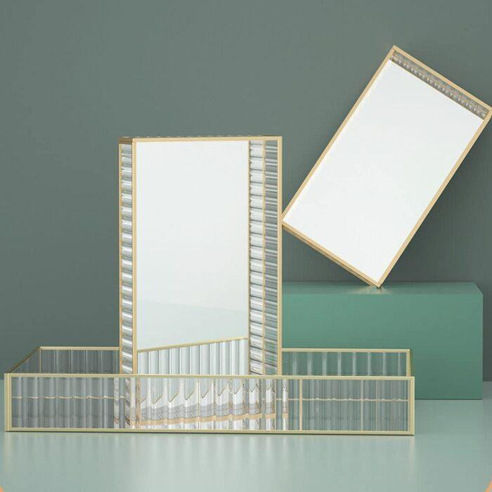 Вінтажний дзеркальний піднос SLHEQING 30 x 20 x 5 см Луцк - изображение 2