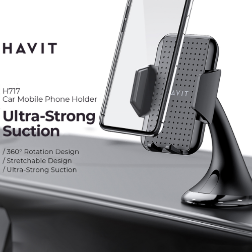 Тримач автомобільний для мобільного Havit HV-H717 чорний Житомир - фото 6