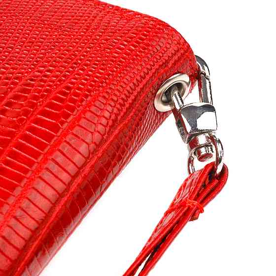 Оригінальний гаманець для жінок із натуральної фактурної шкіри CANPELLINI 21613 Червоний Київ