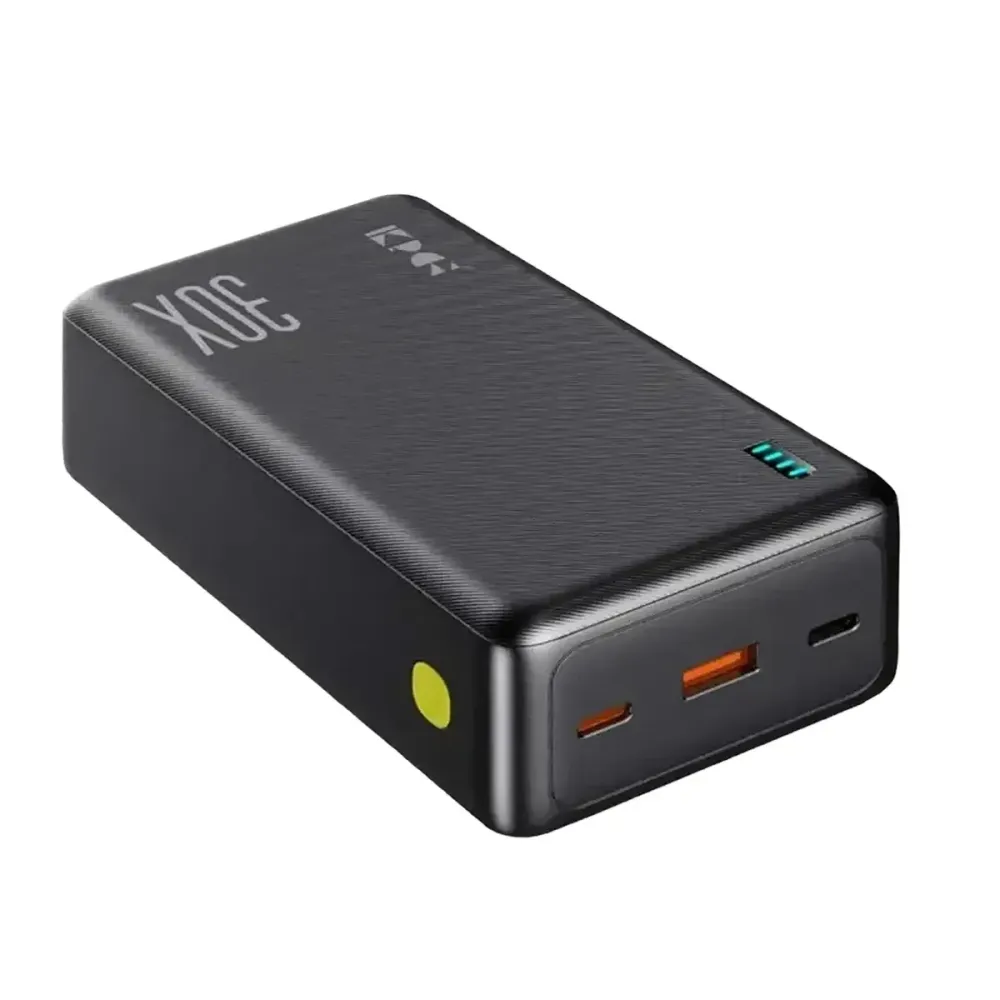 Повербанк KP KP-34 30000 мАч 22,5 Вт быстрая зарядка Power Bank с LED дисплеем черный Одесса - изображение 3