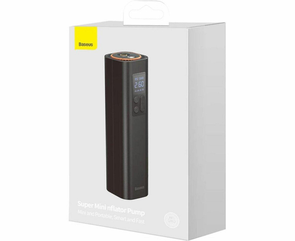 Автомобільний насос Baseus Super Mini Inflator Pump Black Ковель - изображение 2