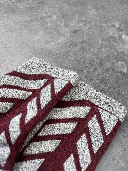 Чоловічі спортивні шкарпетки Thermal сірі з бордовими вставками Київ - фото 3