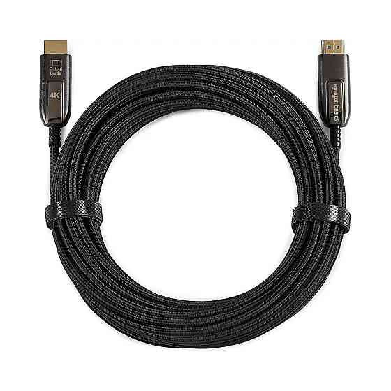 Кабель HDMI шнур волоконно-оптичний плетений 10 м 4K 60 Гц 18 Гбіт/с Ethernet ARC чорний сумісний з телевізором і приставкою Київ