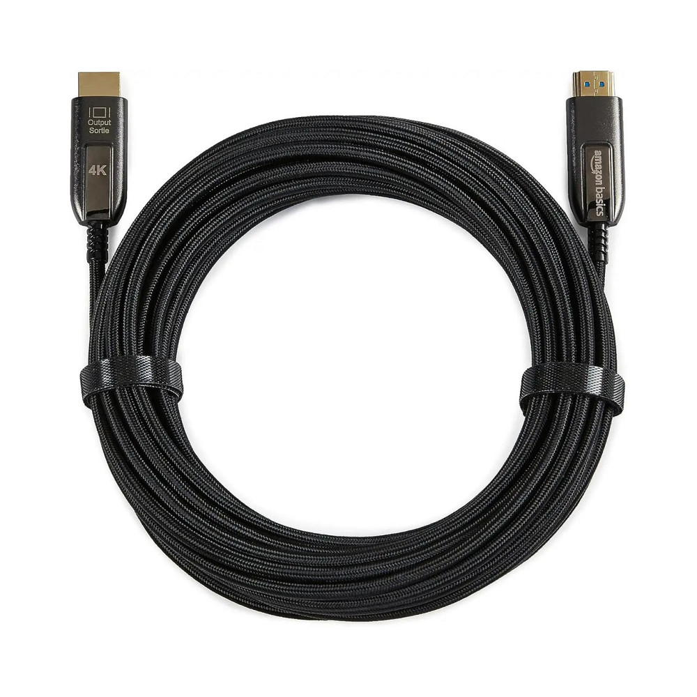 Кабель HDMI шнур волоконно-оптичний плетений 10 м 4K 60 Гц 18 Гбіт/с Ethernet ARC чорний сумісний з телевізором і приставкою Київ - фото 4