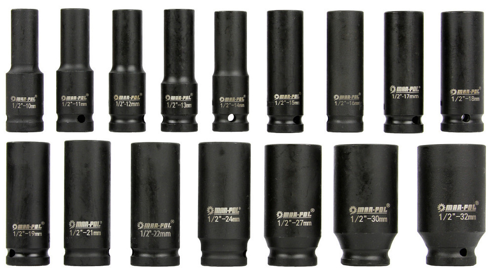 Набор ударных головок 16 предметов 1/2