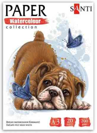 Набір паперу для акварелі "SANTI" 130519 "Animals", А3, "Paper Watercolor Collection", 20 арк, 200 , Київ