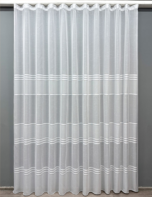 Тюль льон "Мережка" колір білий 1356т Київ - фото 8