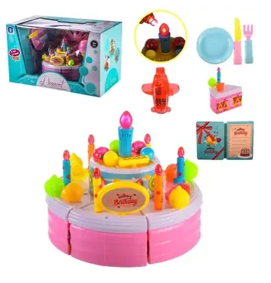 Набір ігрових продуктів Торт 16 шт Рожевий (LKE6A8) Чернігів - фото 1