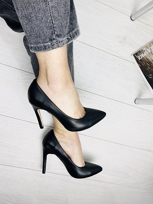 Nivelle Туфлі жіночі NIVELLE чорні натуральна шкіра каблук 11см 36р.37р.38р. (1740/10502-10512) Коломыя - изображение 6