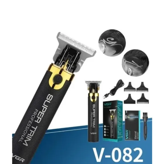 Аккумуляторная машинка для стрижки волос VGR V-082, зарядка от USB, 3 насадки, время работы 300 мин Киев