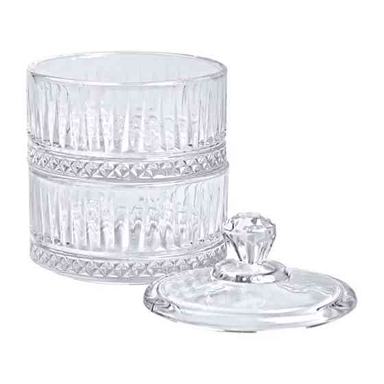 Yiwu Цукерниця скляна дворівнева Ø 10 см кругла HP-YH-71 Київ